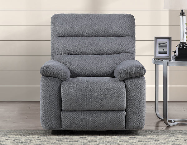 Cozy Gray Manual Recliner