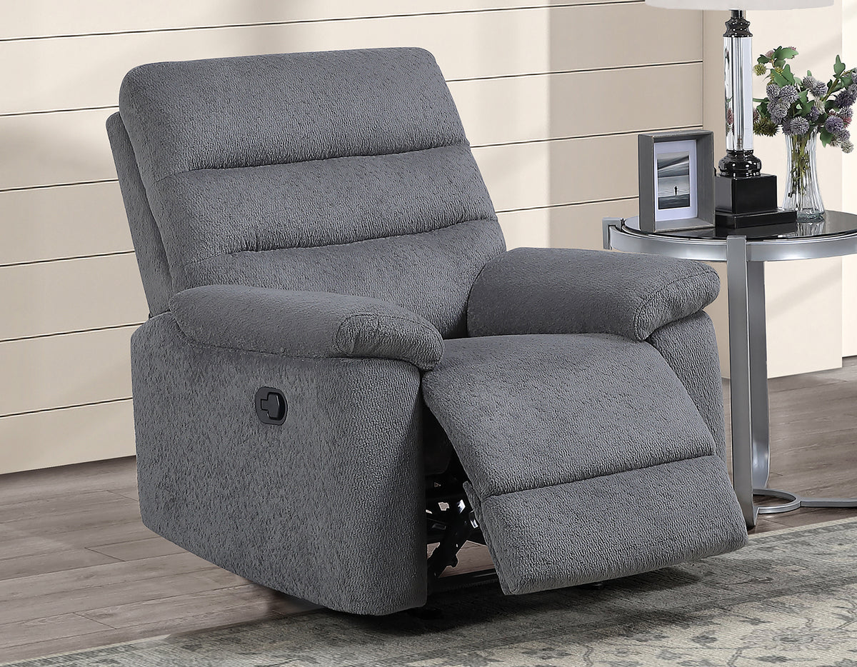 Cozy 3-Piece Gray Manual Reclining Set from Steve Silver - Luna Furniture