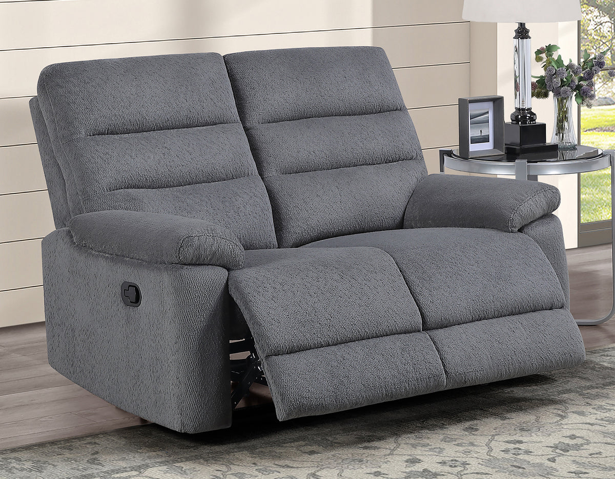 Cozy 3-Piece Gray Manual Reclining Set from Steve Silver - Luna Furniture