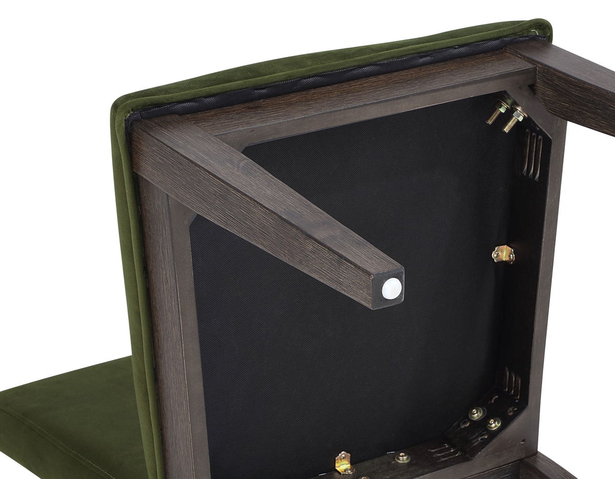 Evan 5-Piece 78-96-inch Table Set with Green Velvet Chairs from Steve Silver - Luna Furniture