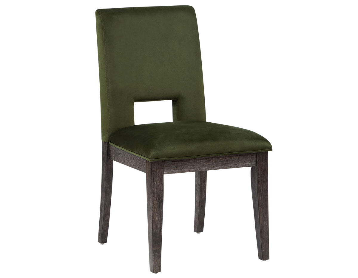 Evan 5-Piece 78-96-inch Table Set with Green Velvet Chairs from Steve Silver - Luna Furniture