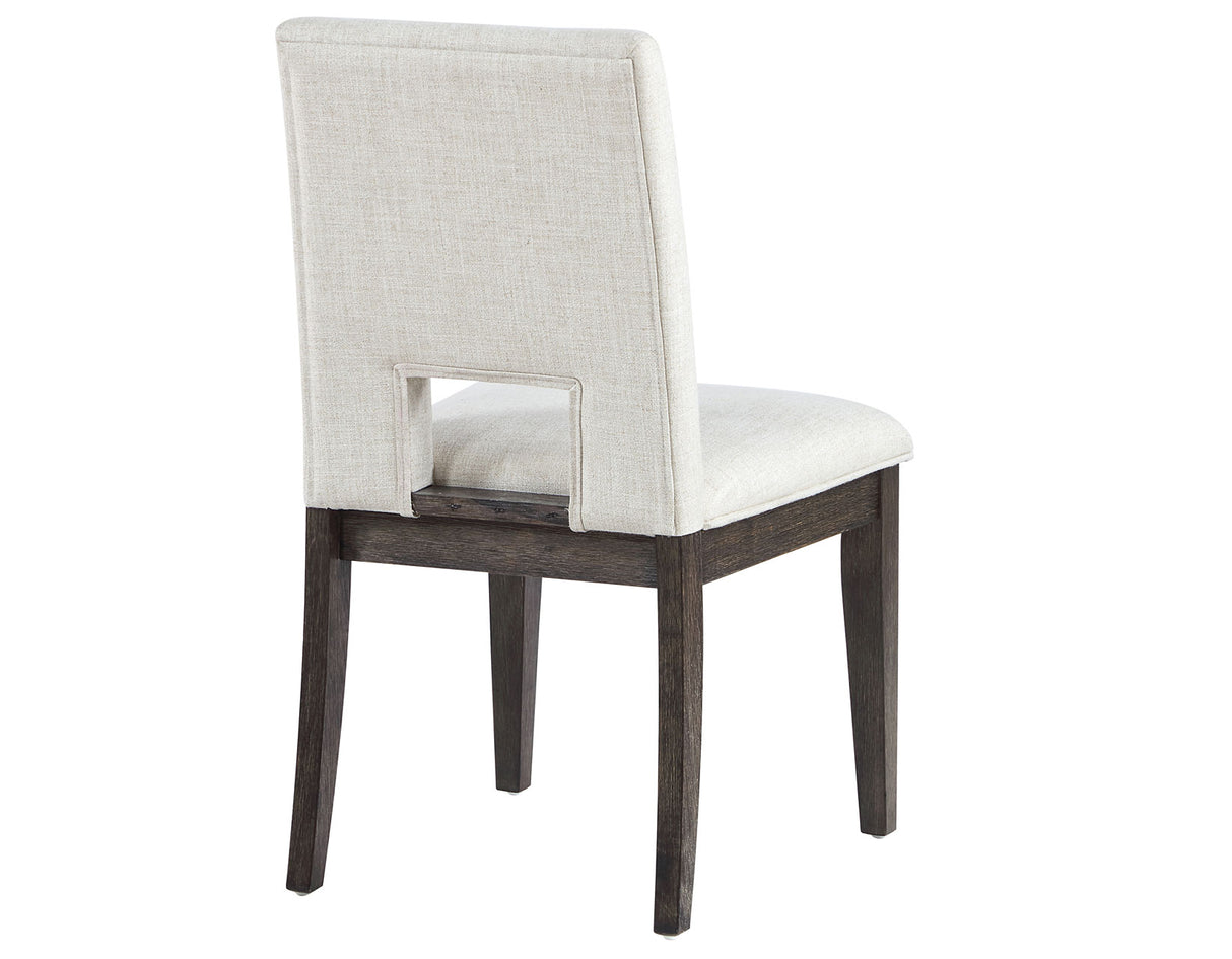 Evan 5-Piece 78-96-inch Dining Set with 4 Eggshell Linen-Look Side Chairs from Steve Silver - Luna Furniture
