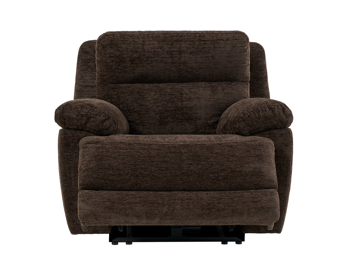 Gatlin 3-Piece Dual-Power Reclining Set, Brown Fabric – Sofa, Loveseat, Recliner from Steve Silver - Luna Furniture