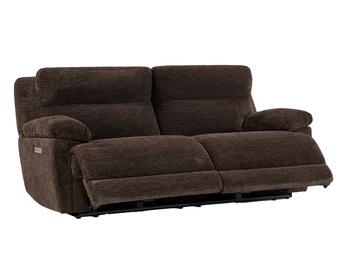 Gatlin 3-Piece Dual-Power Reclining Set, Brown Fabric – Sofa, Loveseat, Recliner from Steve Silver - Luna Furniture