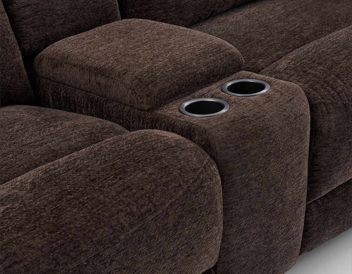 Gatlin 3-Piece Dual-Power Reclining Set, Brown Fabric – Sofa, Loveseat, Recliner from Steve Silver - Luna Furniture