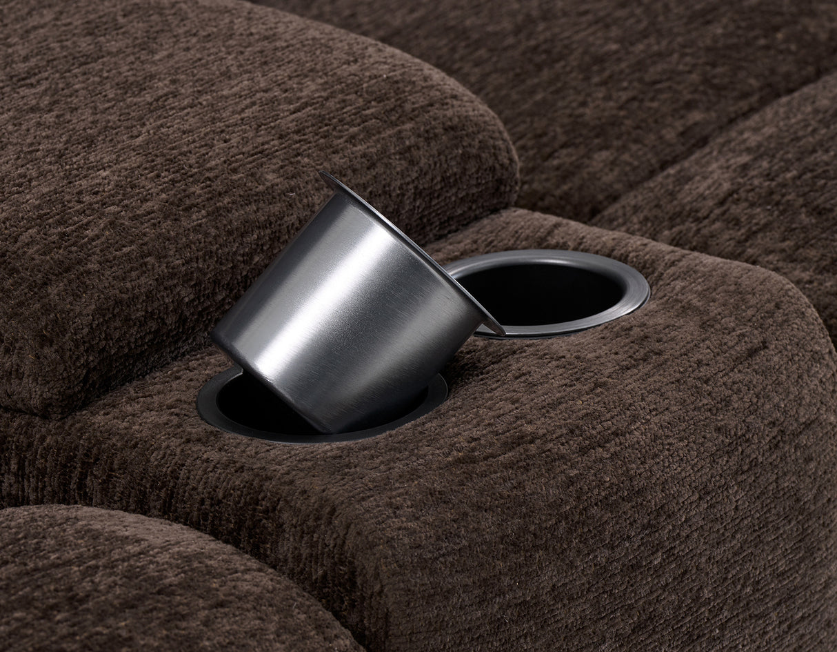 Gatlin Dual-Power Brown Fabric 6-Piece Modular Reclining Sectional from Steve Silver - Luna Furniture