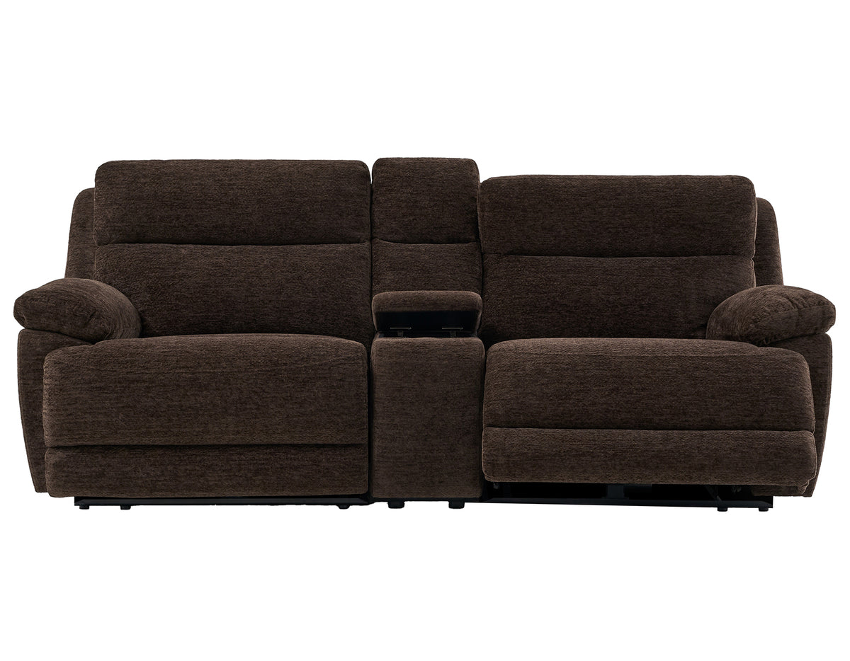 Gatlin 3-Piece Dual-Power Reclining Set, Brown Fabric – Sofa, Loveseat, Recliner from Steve Silver - Luna Furniture