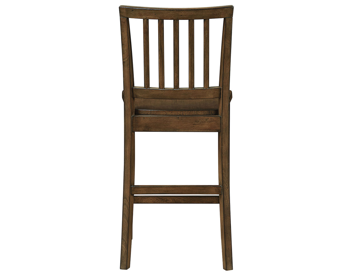 Joplin Walnut Solid Wood 24-Inch Farmhouse Counter Height Stool, Set of 2 from Steve Silver - Luna Furniture