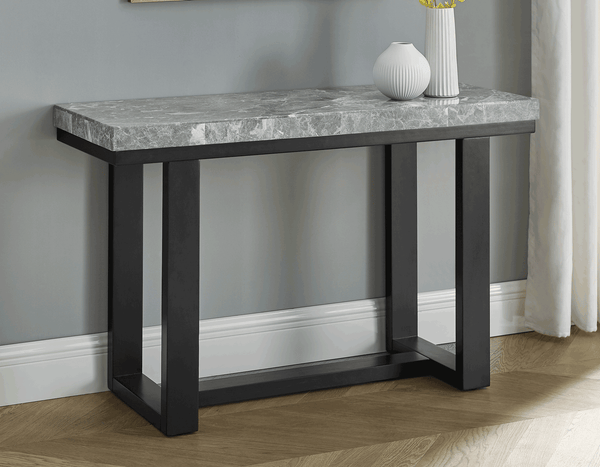 Artemis Gray Marble Top Sofa Table