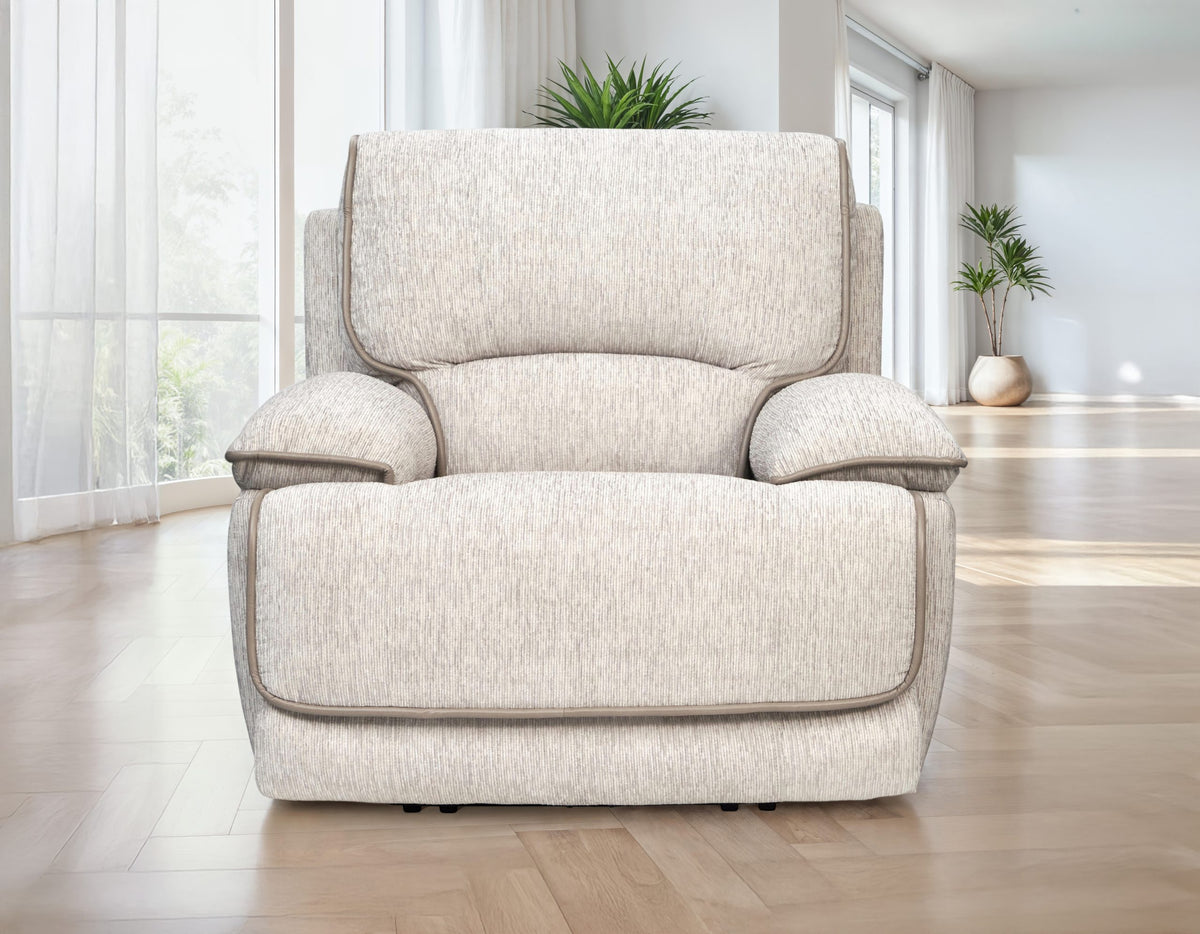 Olsen 3-Piece Dual-Power Reclining Set, Dove – Sofa, Loveseat, Recliner from Steve Silver - Luna Furniture