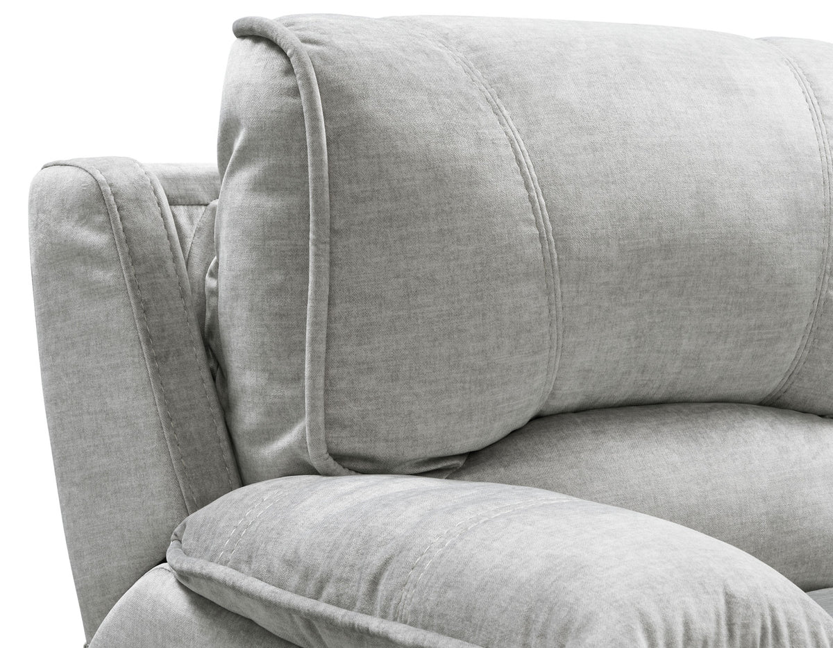 Olsen 3-Piece Dual-Power Reclining Set, Silver – Sofa, Loveseat, Recliner from Steve Silver - Luna Furniture