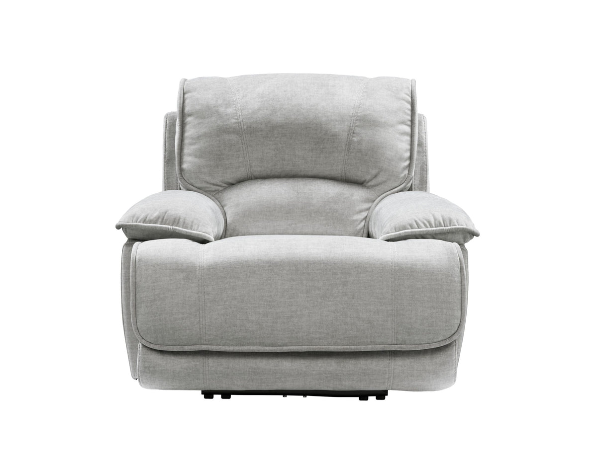 Olsen 3-Piece Dual-Power Reclining Set, Silver – Sofa, Loveseat, Recliner from Steve Silver - Luna Furniture
