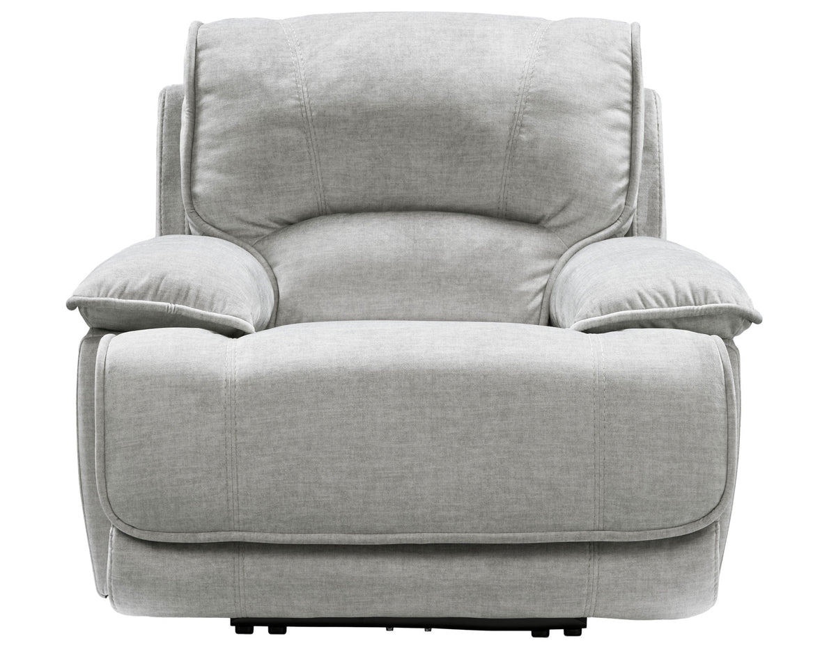 Olsen 3-Piece Dual-Power Reclining Set, Silver – Sofa, Loveseat, Recliner from Steve Silver - Luna Furniture