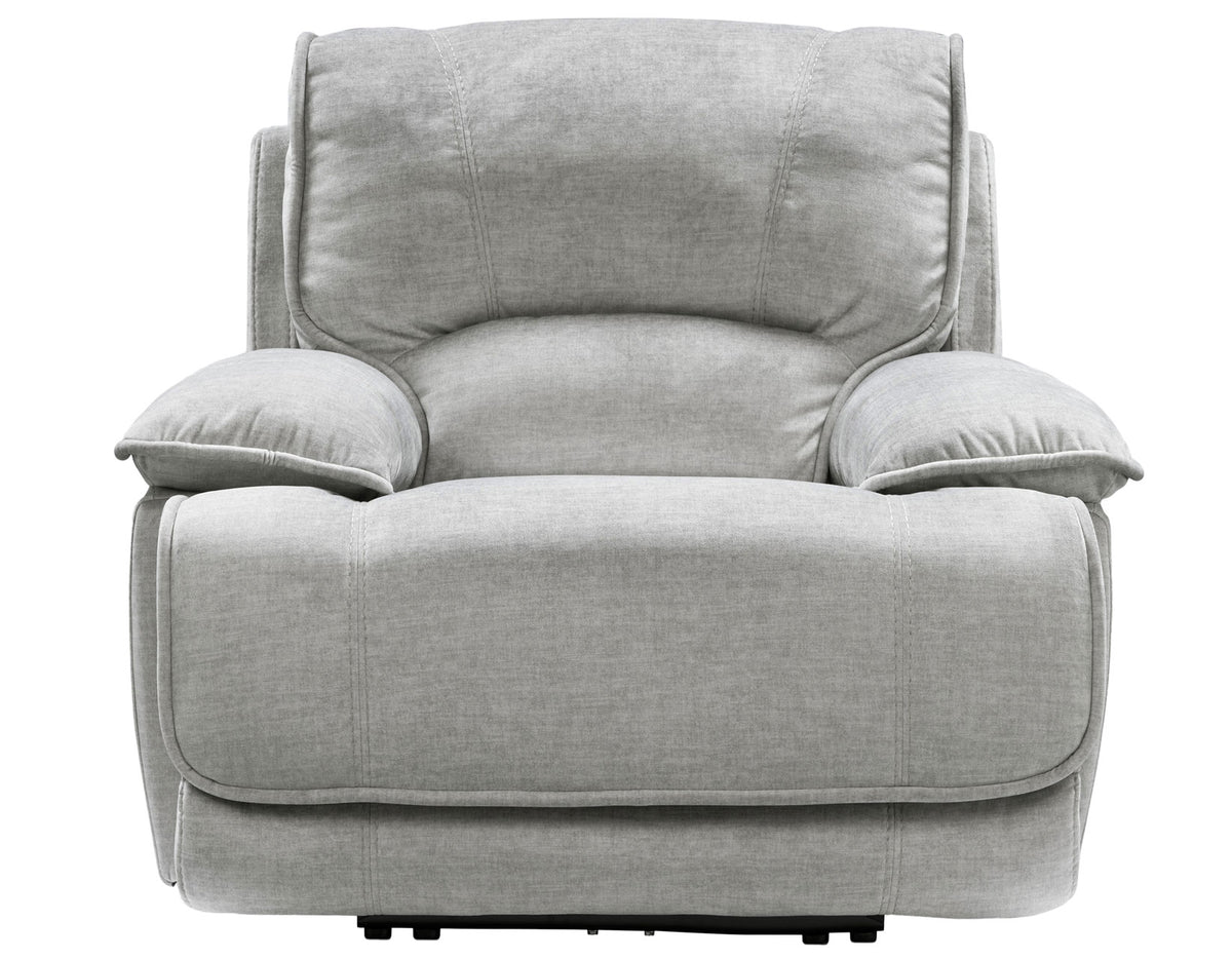 Olsen 3-Piece Dual-Power Reclining Set, Silver – Sofa, Loveseat, Recliner from Steve Silver - Luna Furniture