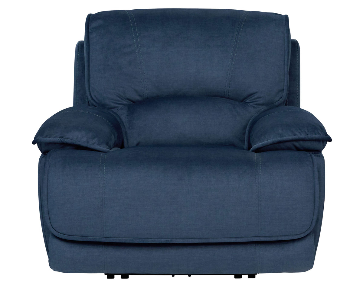 Olsen 3-Piece Dual-Power Reclining Set, Indigo – Sofa, Loveseat, Recliner from Steve Silver - Luna Furniture