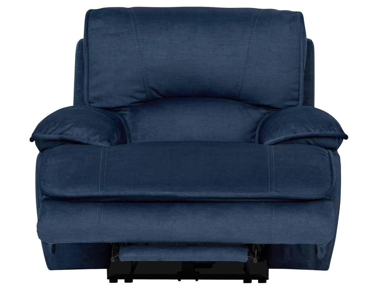 Olsen 3-Piece Dual-Power Reclining Set, Indigo – Sofa, Loveseat, Recliner from Steve Silver - Luna Furniture