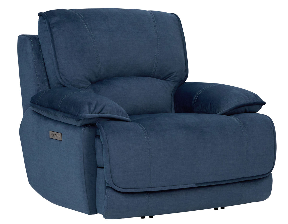 Olsen 3-Piece Dual-Power Reclining Set, Indigo – Sofa, Loveseat, Recliner from Steve Silver - Luna Furniture