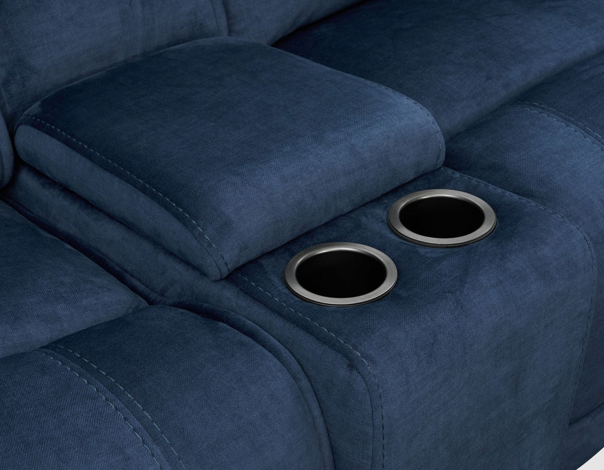 Olsen 6-Piece Dual-Power Zero-Gravity Reclining Sectional, Indigo from Steve Silver - Luna Furniture