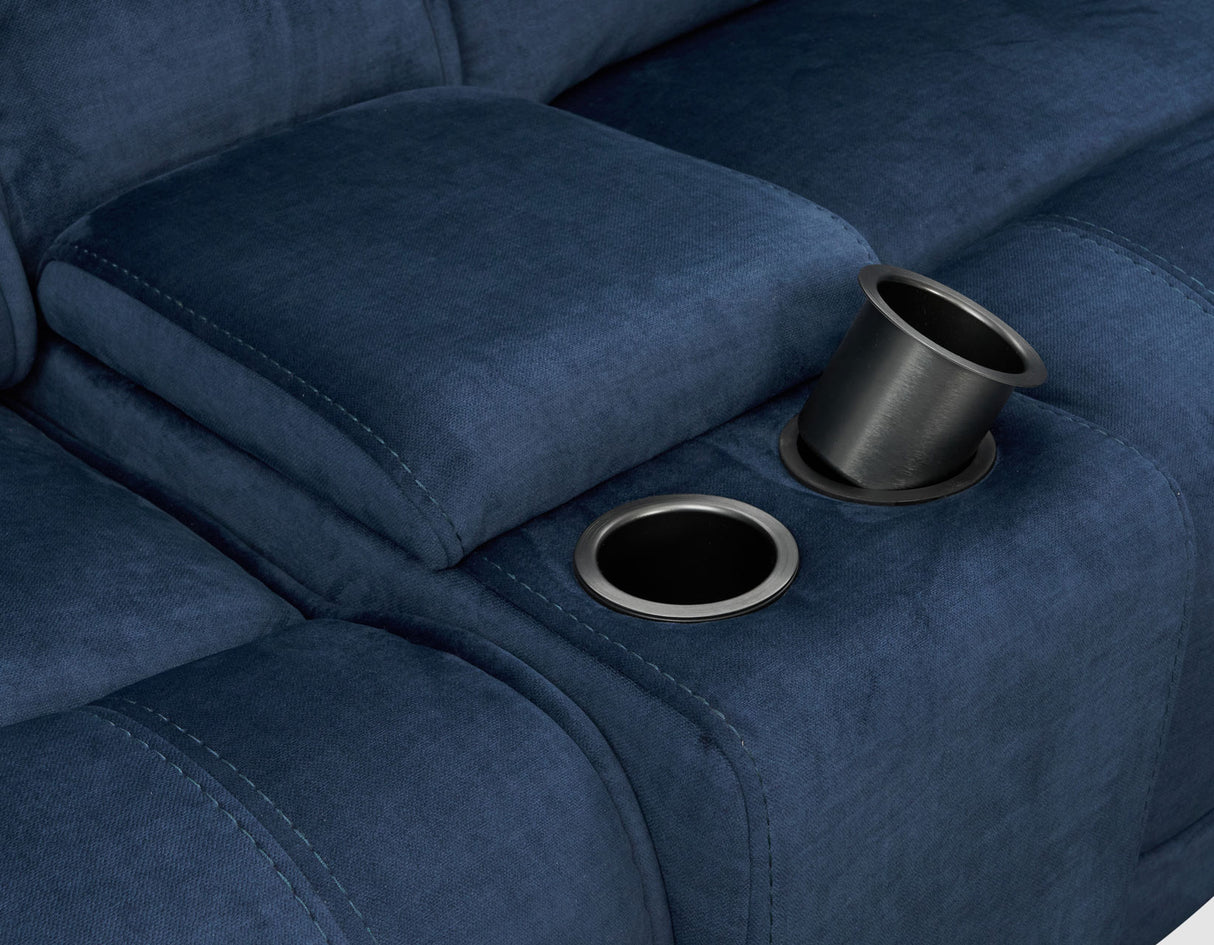 Olsen 6-Piece Dual-Power Zero-Gravity Reclining Sectional, Indigo from Steve Silver - Luna Furniture