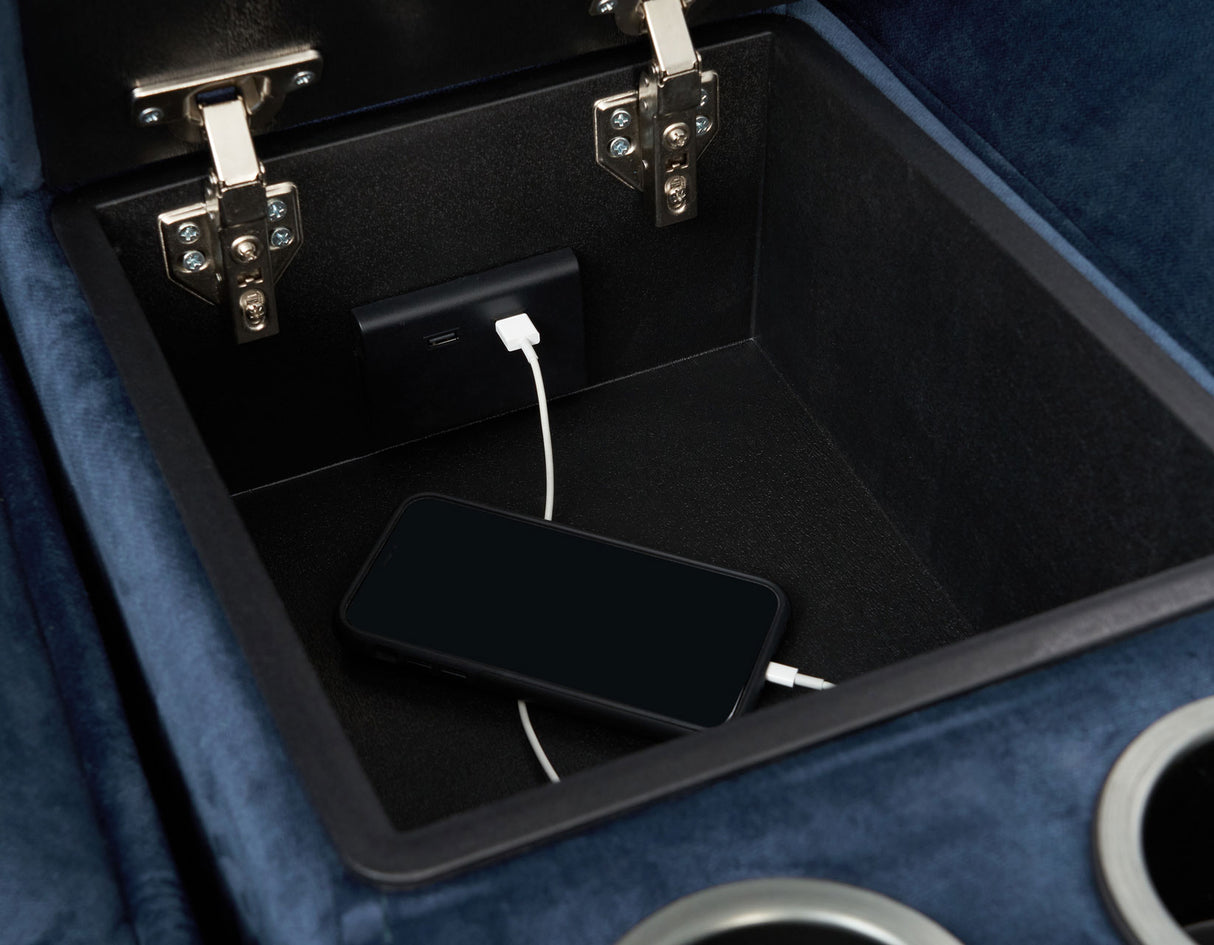 Olsen 6-Piece Dual-Power Zero-Gravity Reclining Sectional, Indigo from Steve Silver - Luna Furniture