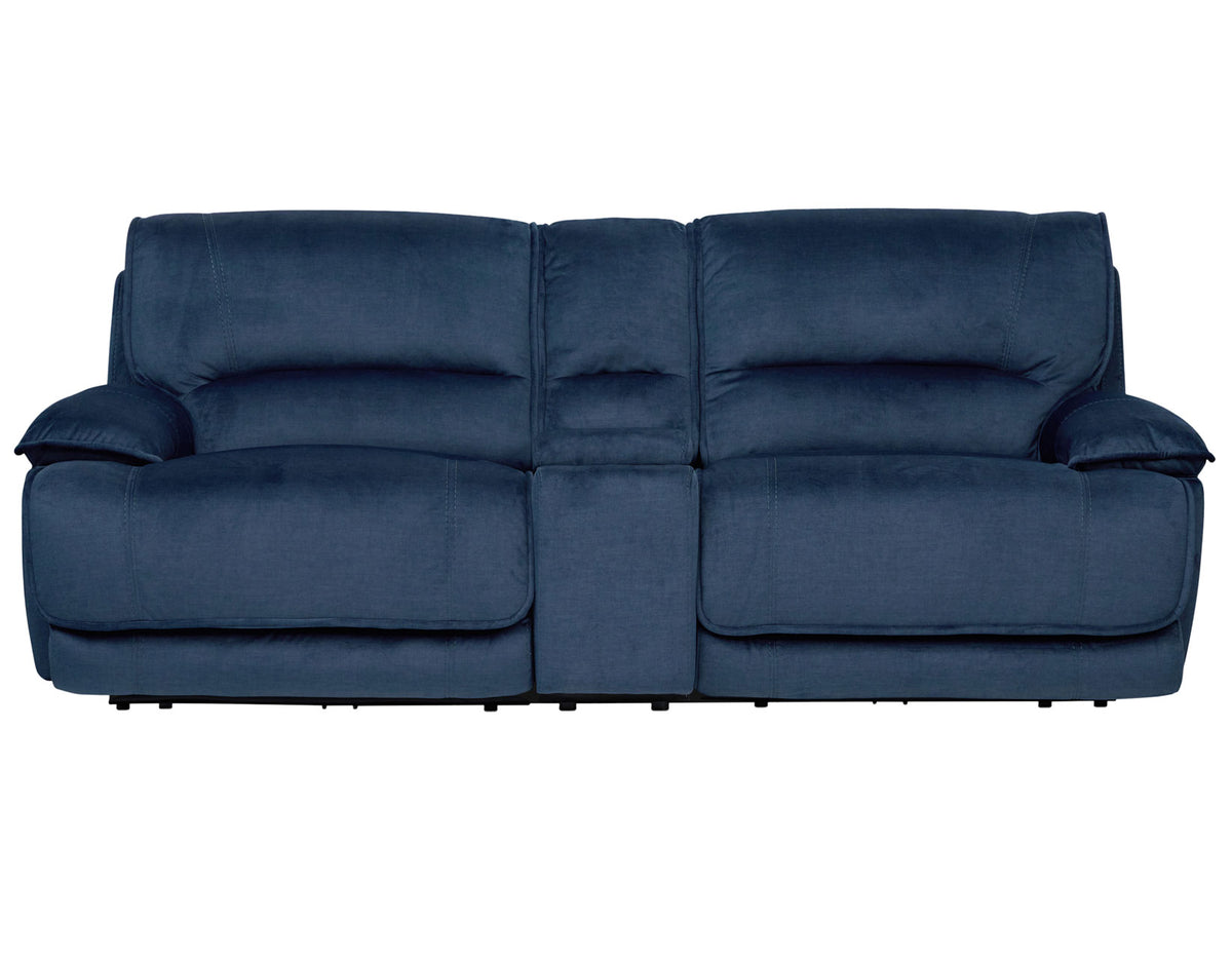 Olsen 3-Piece Dual-Power Reclining Set, Indigo – Sofa, Loveseat, Recliner from Steve Silver - Luna Furniture