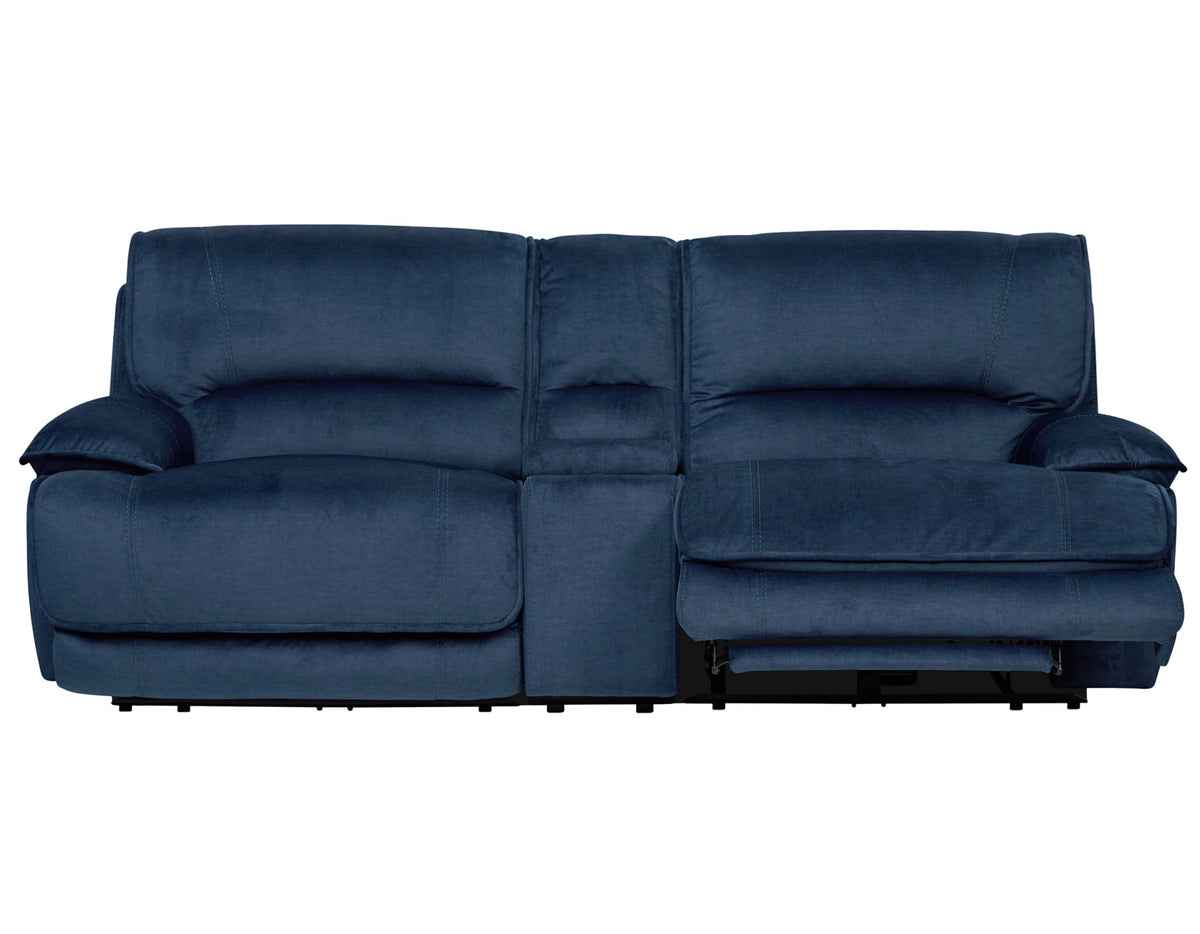 Olsen 3-Piece Dual-Power Reclining Set, Indigo – Sofa, Loveseat, Recliner from Steve Silver - Luna Furniture
