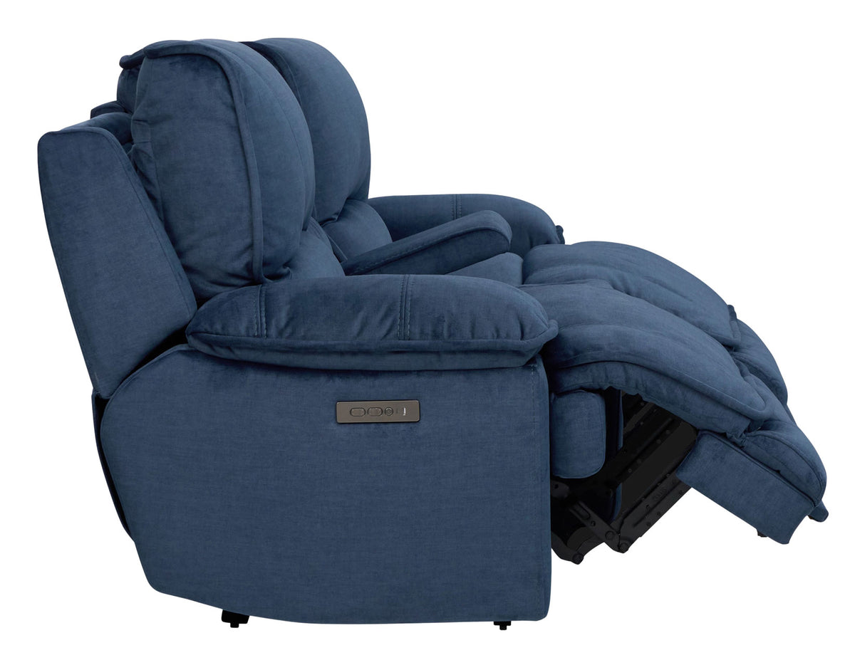 Olsen 3-Piece Dual-Power Reclining Set, Indigo – Sofa, Loveseat, Recliner from Steve Silver - Luna Furniture