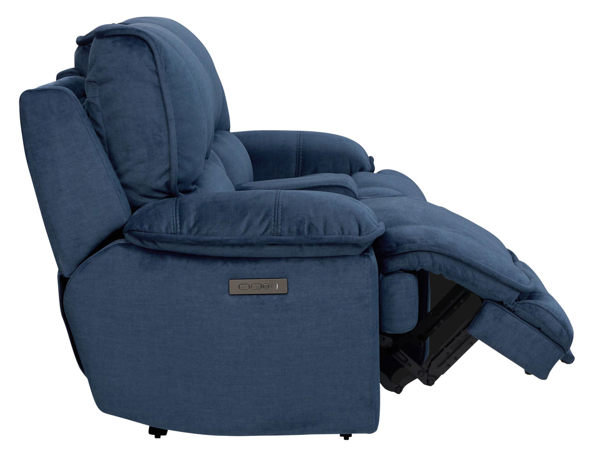 Olsen 3-Piece Dual-Power Reclining Set, Indigo – Sofa, Loveseat, Recliner from Steve Silver - Luna Furniture