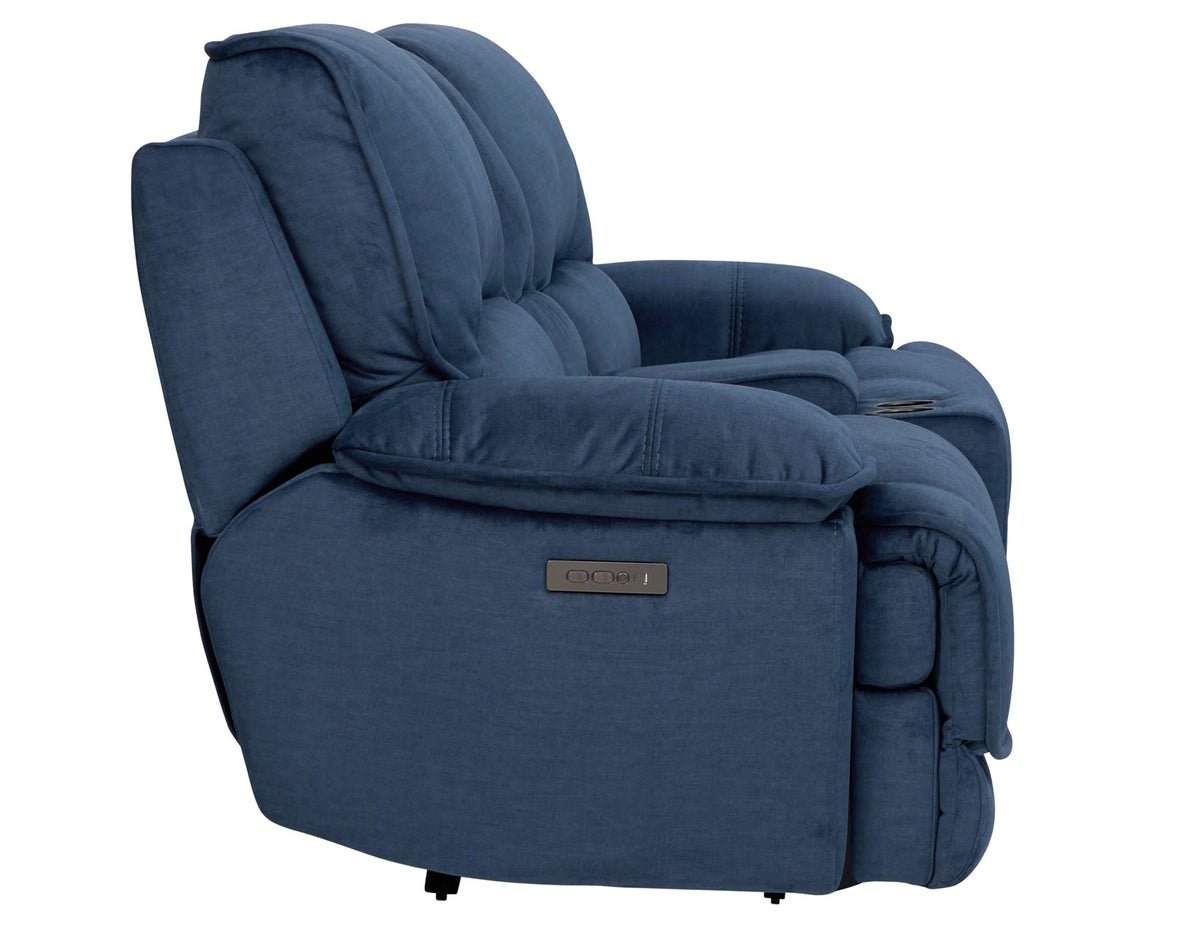 Olsen 3-Piece Dual-Power Reclining Set, Indigo – Sofa, Loveseat, Recliner from Steve Silver - Luna Furniture