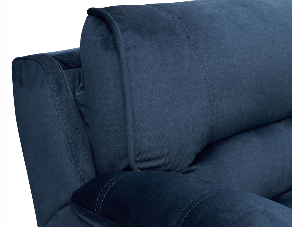 Olsen 3-Piece Dual-Power Reclining Set, Indigo – Sofa, Loveseat, Recliner from Steve Silver - Luna Furniture