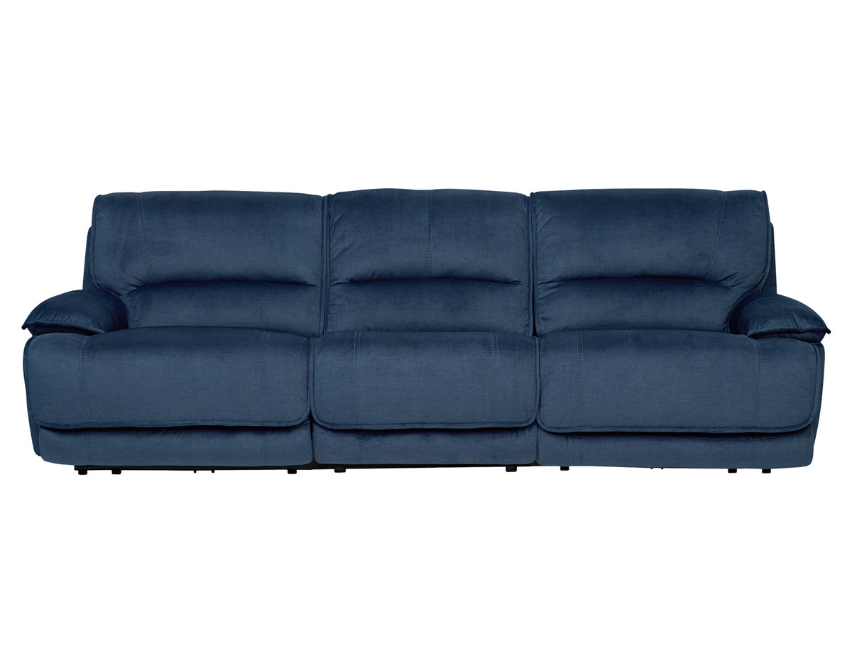 Olsen 3-Piece Dual-Power Reclining Set, Indigo – Sofa, Loveseat, Recliner from Steve Silver - Luna Furniture