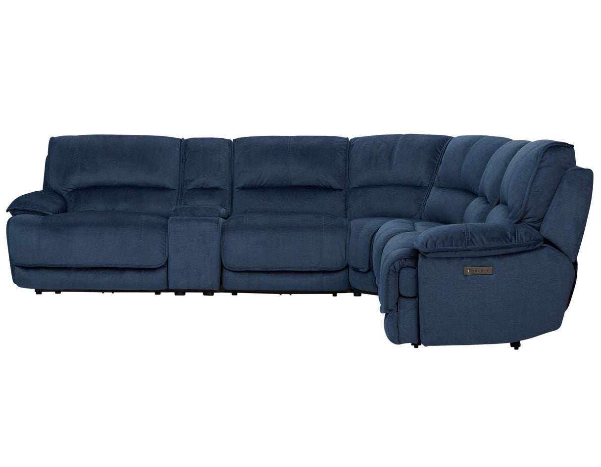 Olsen 6-Piece Dual-Power Zero-Gravity Reclining Sectional, Indigo from Steve Silver - Luna Furniture