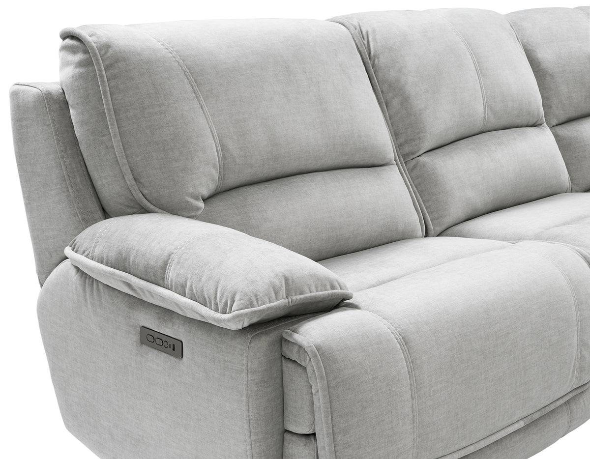 Olsen 3-Piece Dual-Power Zero-Gravity Modular Reclining Sofa, Silver from Steve Silver - Luna Furniture