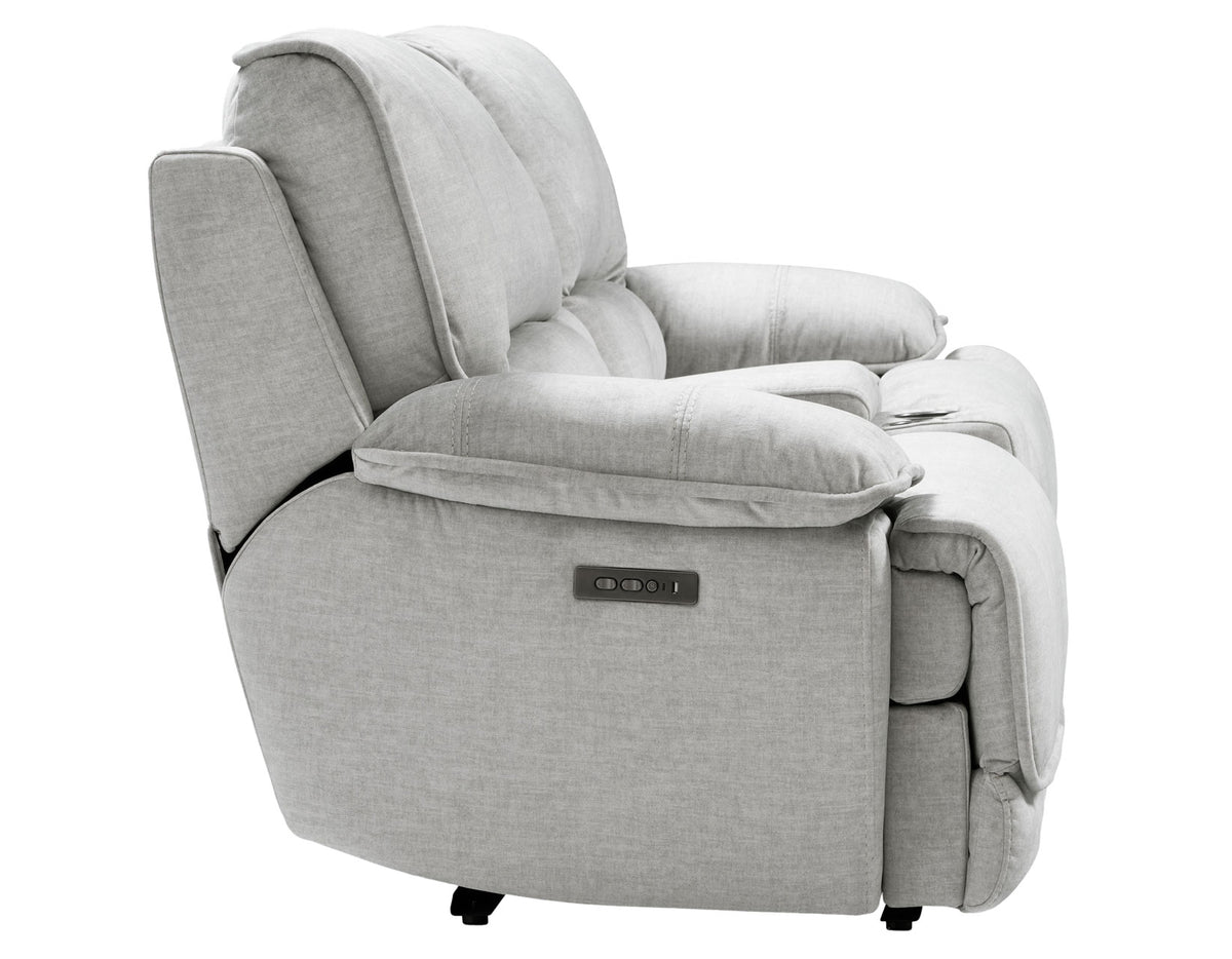 Olsen 3-Piece Dual-Power Zero-Gravity Modular Reclining Console Loveseat, Silver from Steve Silver - Luna Furniture