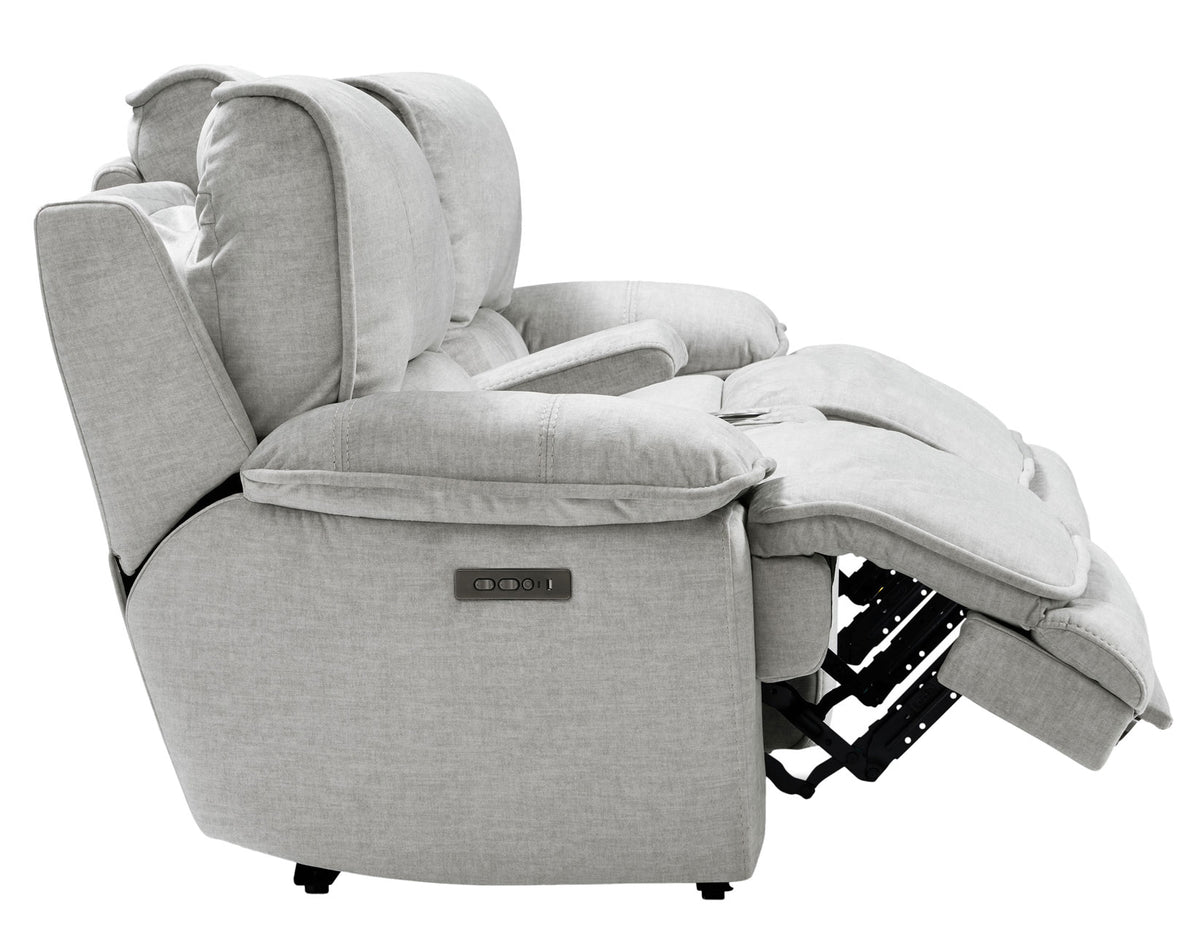 Olsen 3-Piece Dual-Power Reclining Set, Silver – Sofa, Loveseat, Recliner from Steve Silver - Luna Furniture