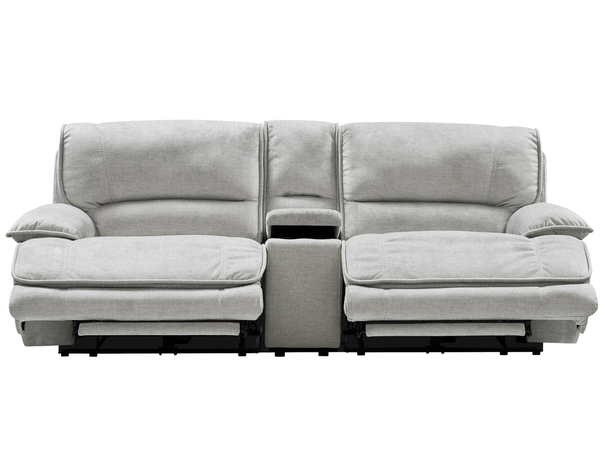 Olsen 3-Piece Dual-Power Reclining Set, Silver – Sofa, Loveseat, Recliner from Steve Silver - Luna Furniture