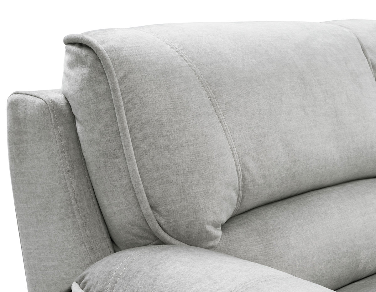 Olsen 3-Piece Dual-Power Reclining Set, Silver – Sofa, Loveseat, Recliner from Steve Silver - Luna Furniture