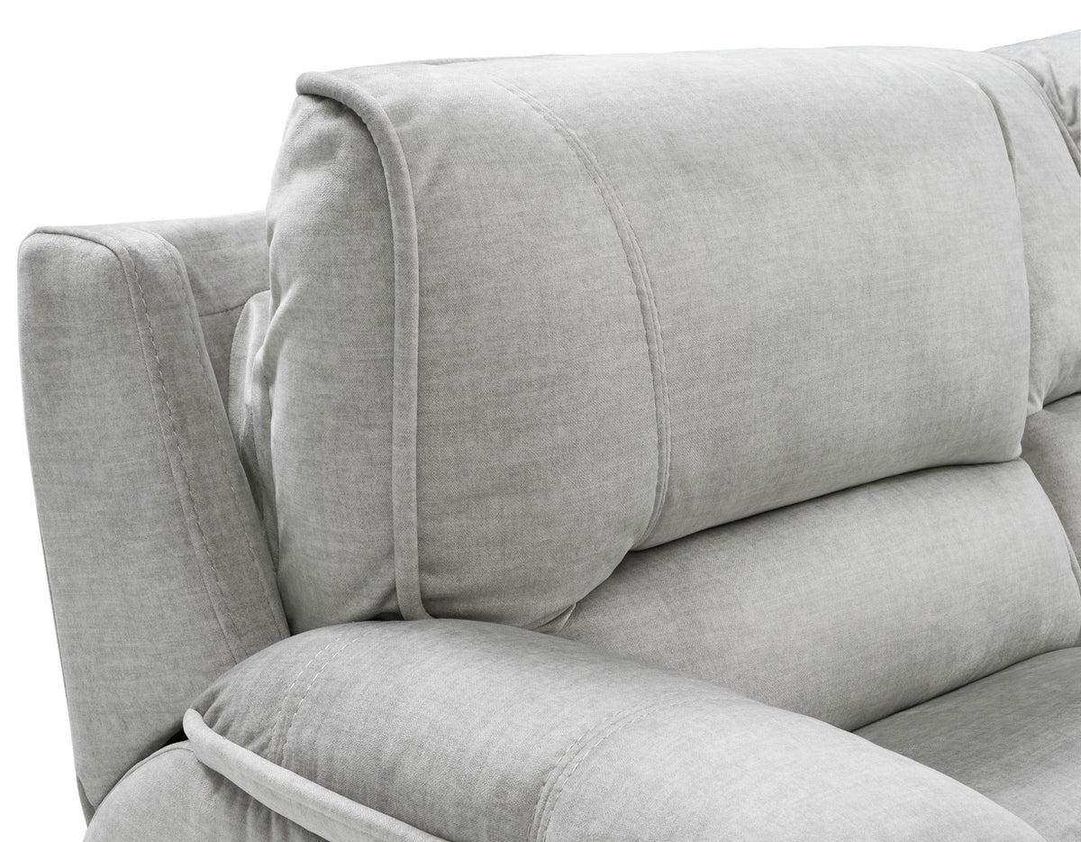 Olsen 3-Piece Dual-Power Reclining Set, Silver – Sofa, Loveseat, Recliner from Steve Silver - Luna Furniture