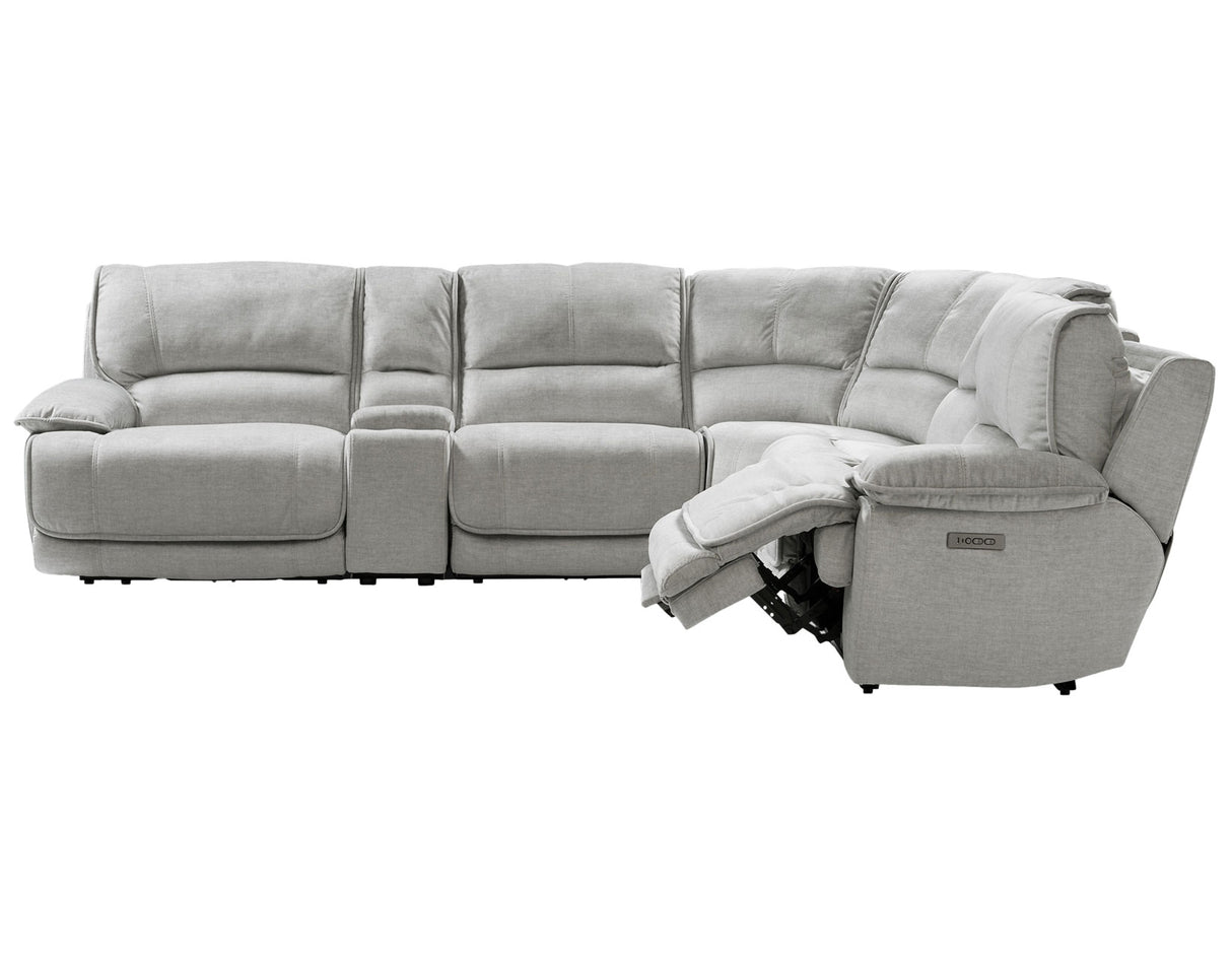 Olsen 6-Piece Dual-Power Zero-Gravity Reclining Sectional, Silver from Steve Silver - Luna Furniture