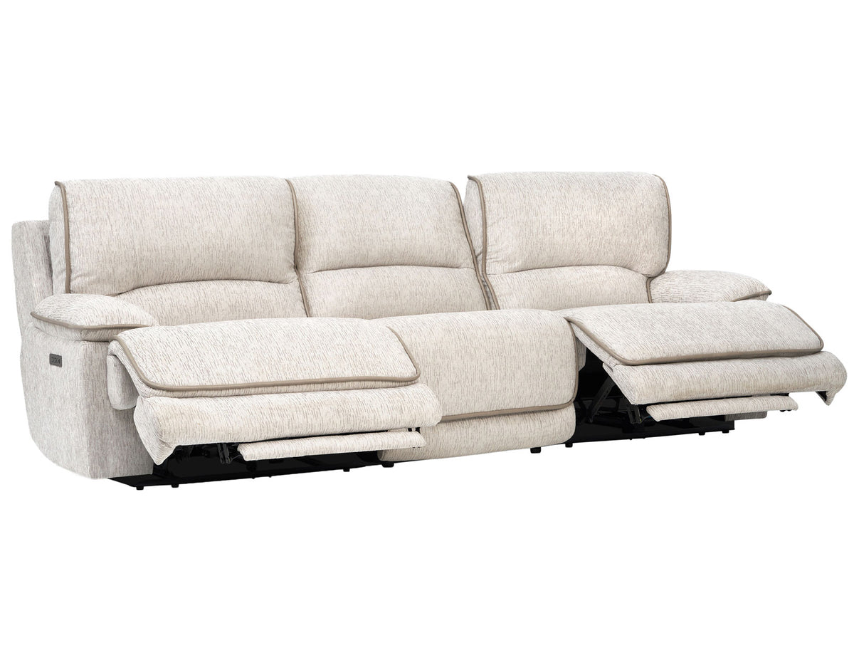 Olsen 3-Piece Dual-Power Reclining Set, Dove – Sofa, Loveseat, Recliner from Steve Silver - Luna Furniture