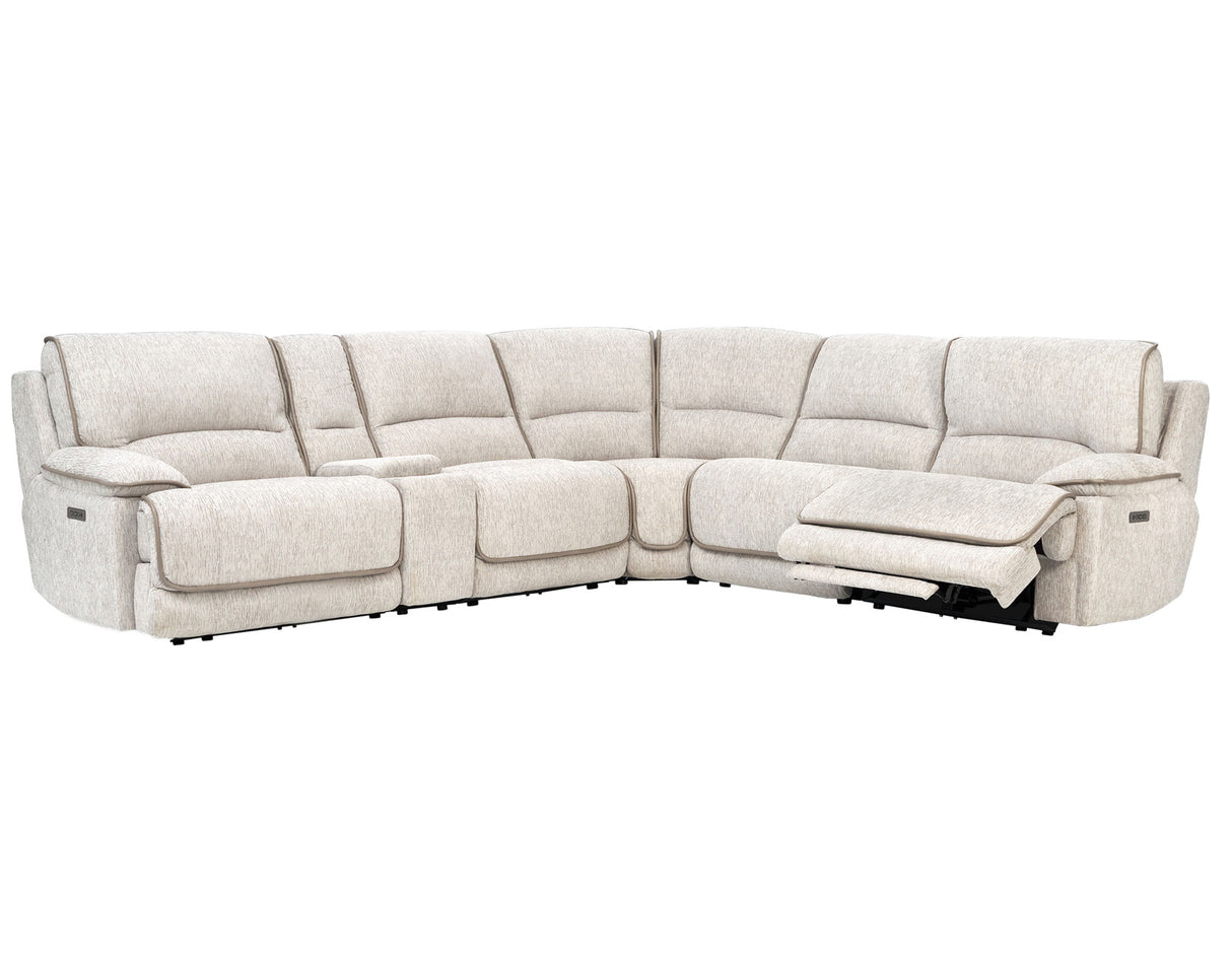 Olsen 6-Piece Dual-Power Zero-Gravity Reclining Sectional, Dove from Steve Silver - Luna Furniture