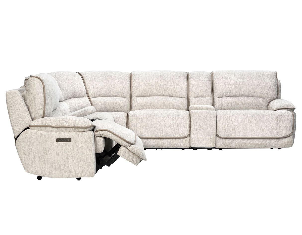 Olsen 6-Piece Dual-Power Zero-Gravity Reclining Sectional, Dove from Steve Silver - Luna Furniture
