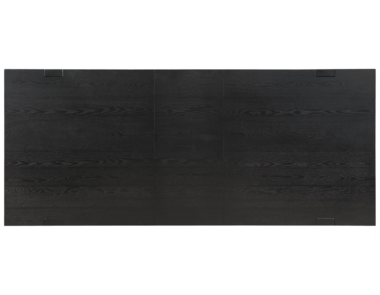 Reid 5-Piece Dining Set, Black Finish with Saddle Brown Vegan Leather from Steve Silver - Luna Furniture