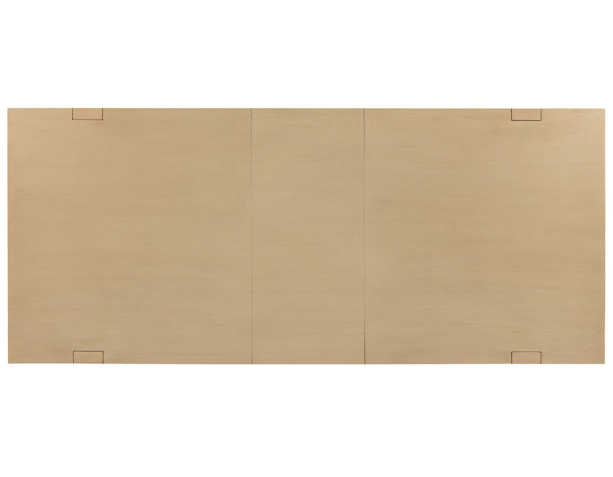 Reid 5-Piece 77-95″ Dining Set, Sand Finish with Camel Vegan Leather from Steve Silver - Luna Furniture