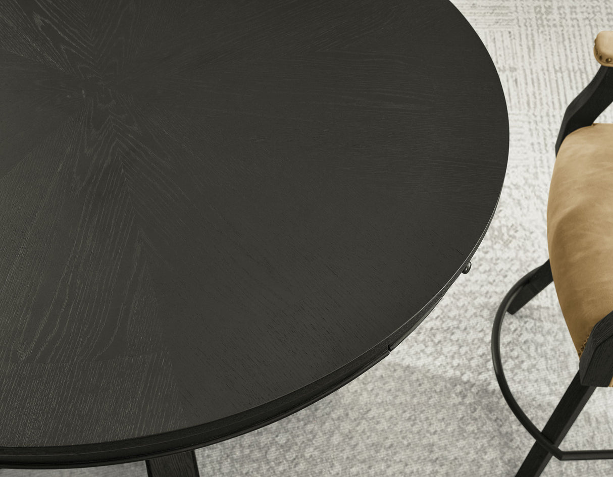 Rylie 6-PIece Counter Game Dining Set, Black Finish from Steve Silver - Luna Furniture