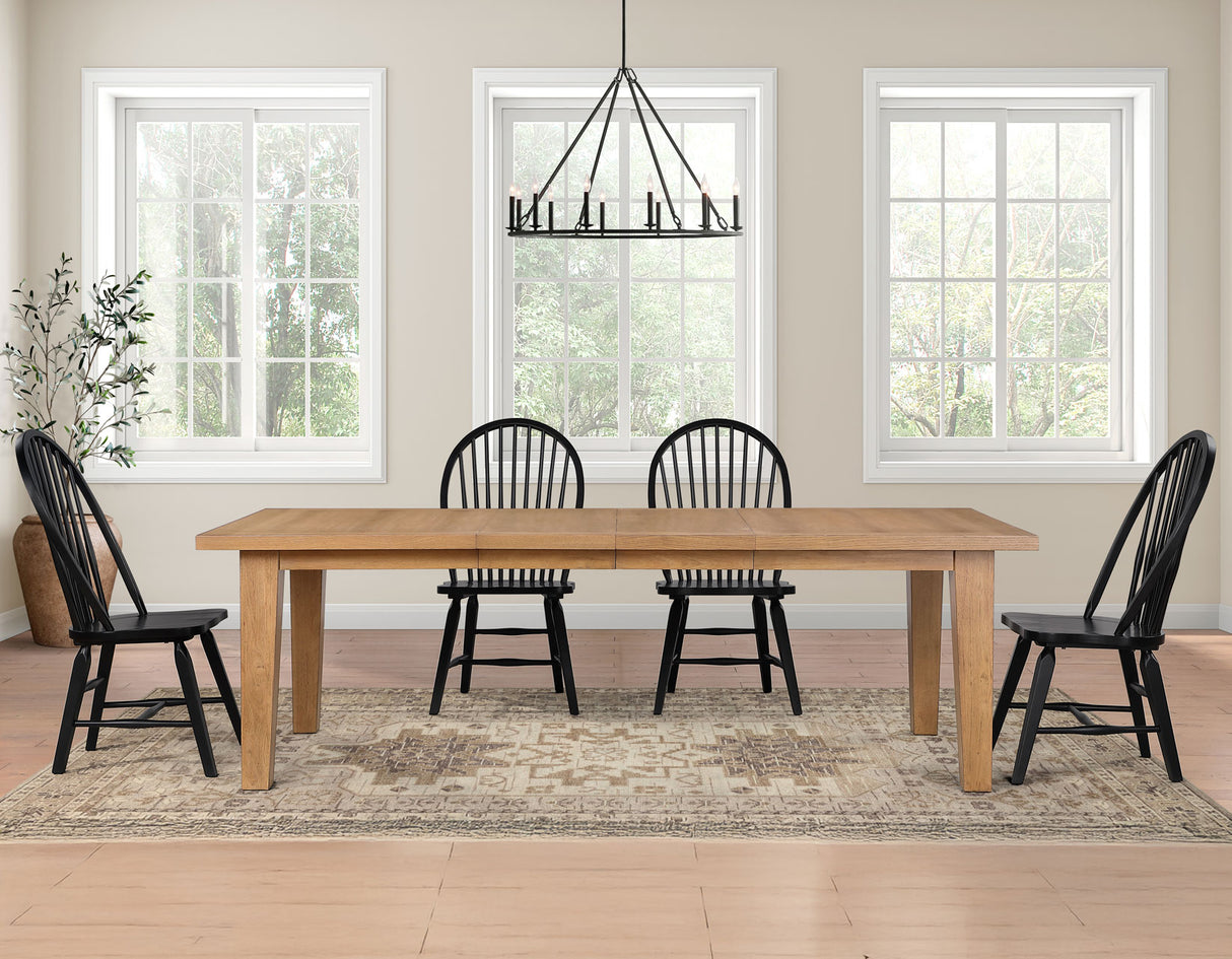 Sommerset 5-Piece 64-96″ Windsor Dining Set from Steve Silver - Luna Furniture