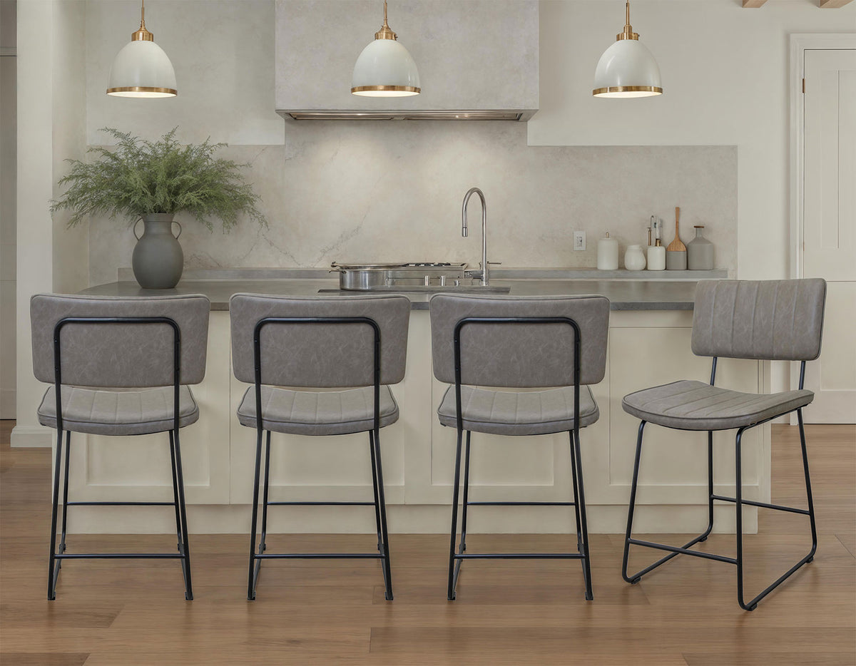 Tribeca Gray 24″ Commercial Grade Counter Stool from Steve Silver - Luna Furniture