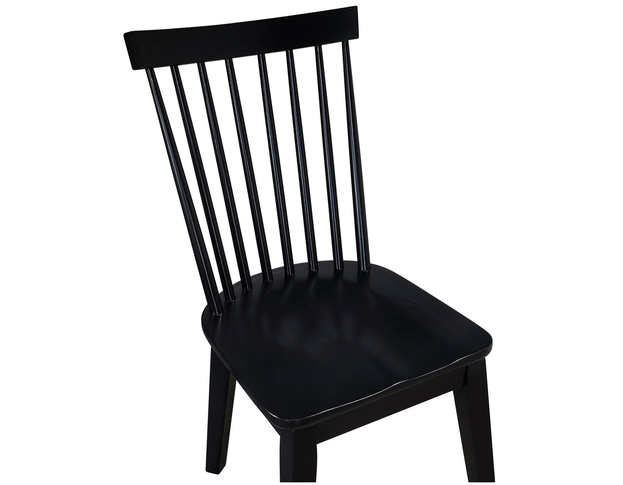 Vaughn 5-Piece 60-96″ w/2-18 Leaves Dining Set, Driftwood & Black Finish from Steve Silver - Luna Furniture