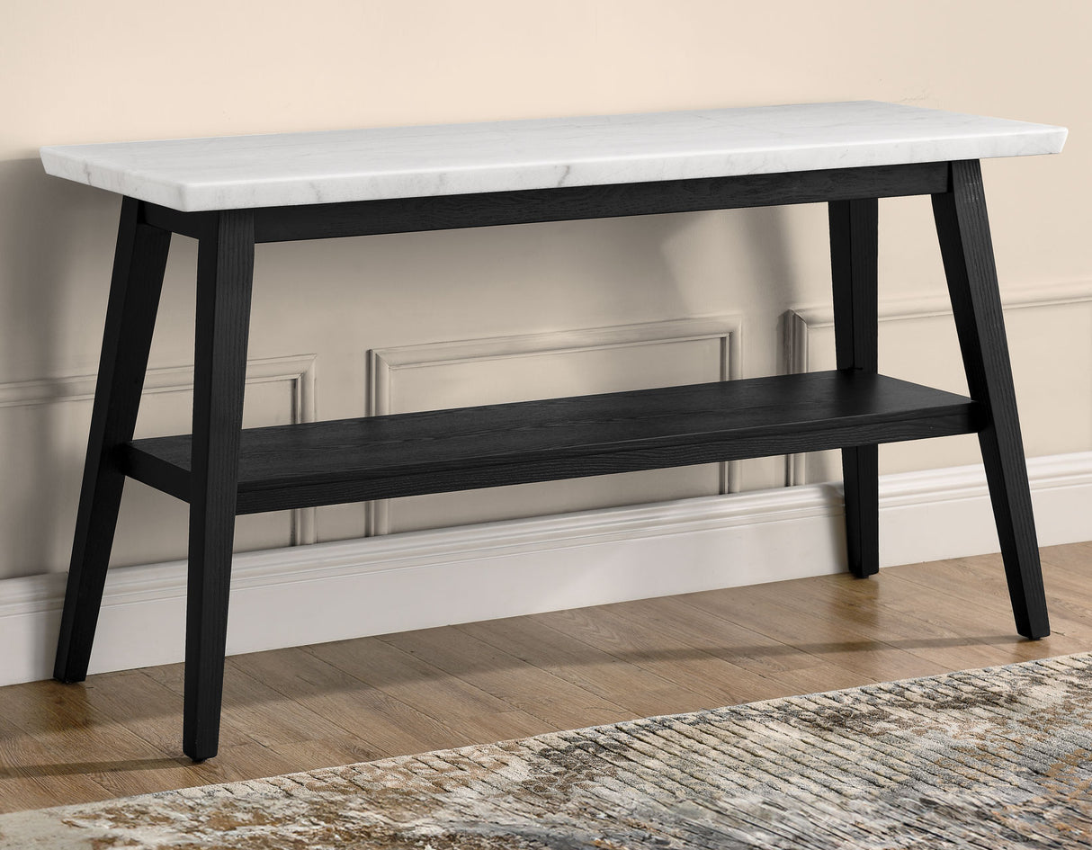 Vida Black/White Marble Top Sofa Table from Steve Silver - Luna Furniture
