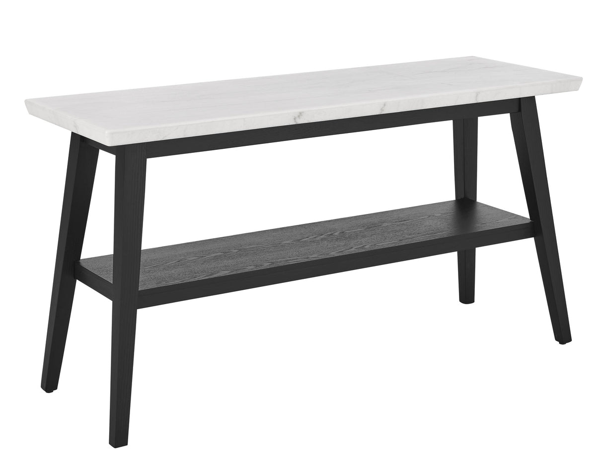 Vida Black/White Marble Top Sofa Table from Steve Silver - Luna Furniture